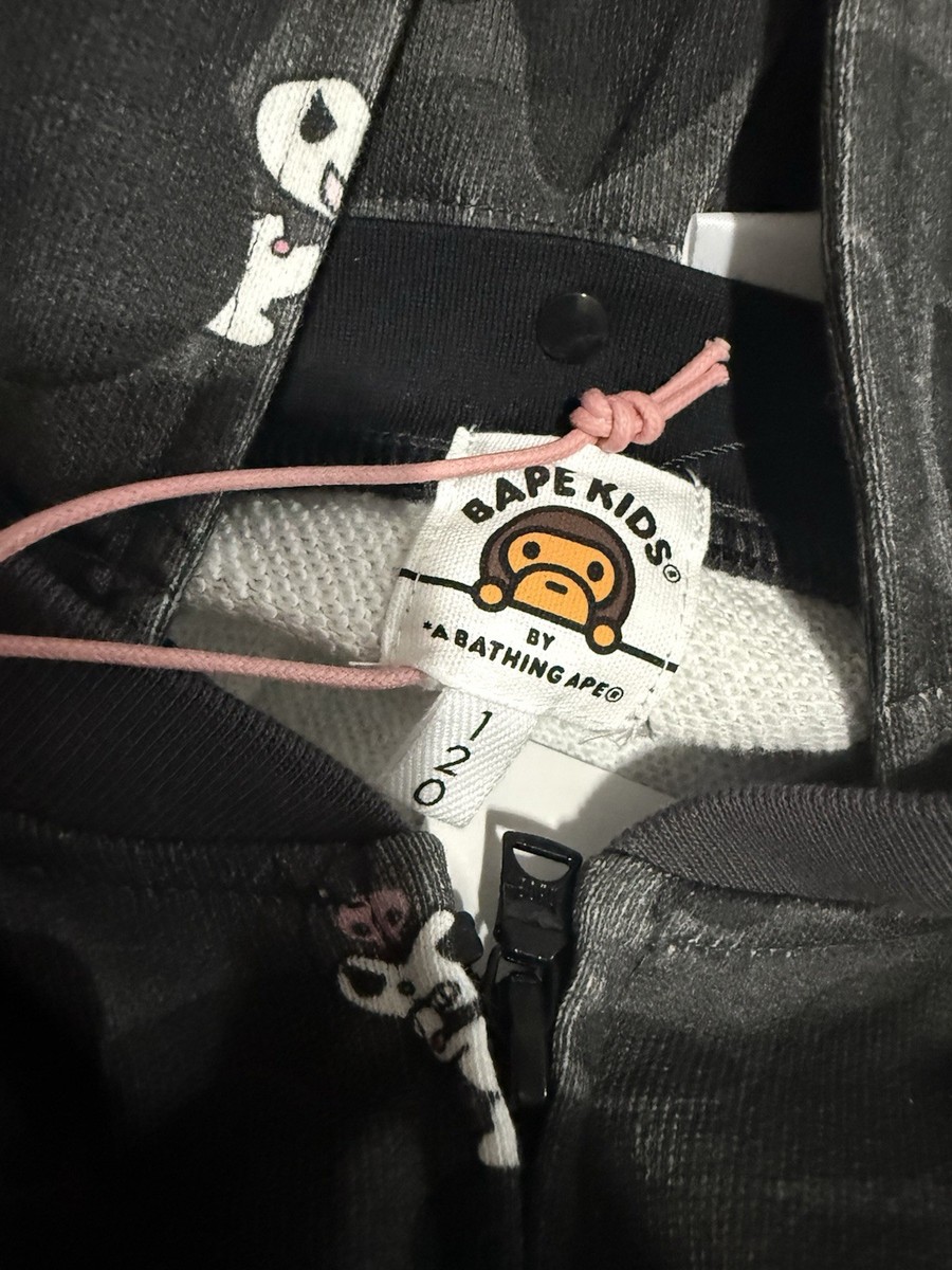 Bape x Sanrio Characters x Kuromi Kids Camo Pink Full Zip up