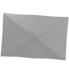 Outsunny Copertura per Ombrellone Rettangolare 3x2 m a 6 Stecche Grigio Chiaro