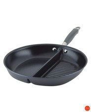 Advanced Home Hard-Anodized 12.5" Nonstick Divided Grill and Griddle Skillet