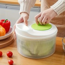 Salad Spinner Lettuce Washer Dryer Vegetable Drainer Bowl Kitchen Tool 5L