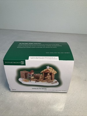 Department 56 New England Village Setting Up The Nativity #807247 New Open Box