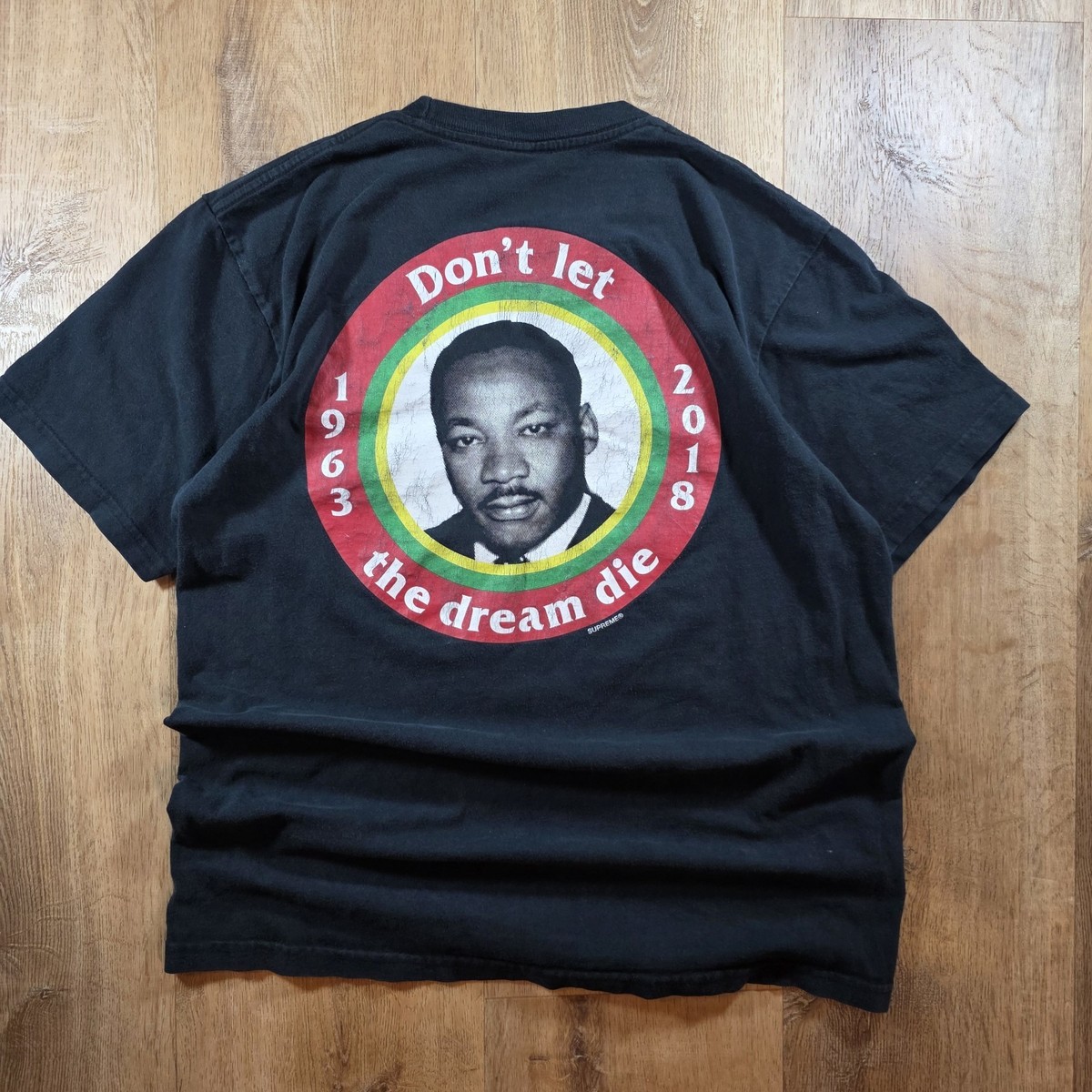 Supreme MLK Tee Don't Let The Dream Die 18 Black SzM SS18 Box Logo