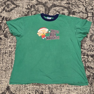Family Guy Stewie Griffin Santa Claus You've Been Naughty 2009 T-Shirt Green L