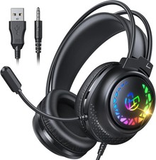 Tatybo Gaming Headset for Ps5 Ps4 Xbox Series X/S, Wired Gaming Headphones for S