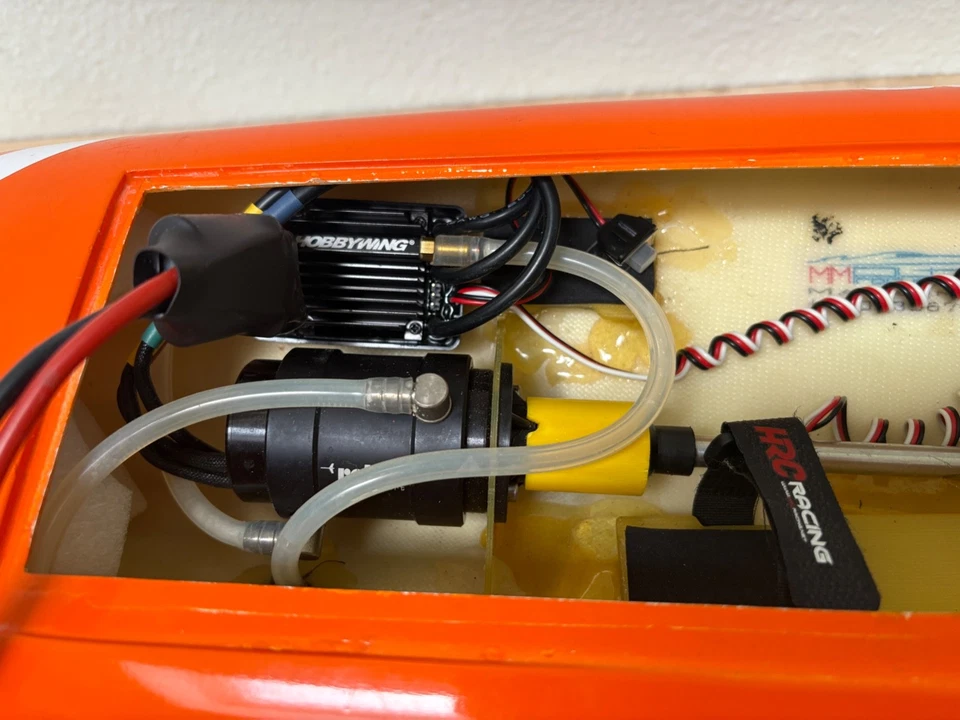 RC Speedboot MHZ GFK Brushless Motor ROBBE / Regler HobbyWing 120Amp schnell - Bild 3 von 4