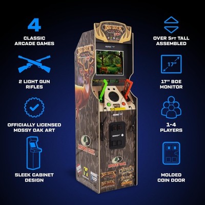 Arcade1Up Big Buck Hunter Mossy Oak Deluxe Arcade Machine, 17-Inch