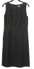 Ann Taylor Dress Women’s 6 Black A Line Sleeveless Floral Lined 