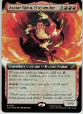MTG Avatar Roku Firebender Extended Art Foil NM Avatar Last Airbender: Magic 191