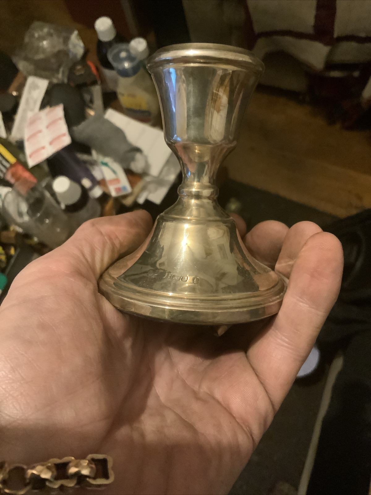 Solid Silver Job Lot,candlesticks,photograph Frame Etc.not Scrap eBay