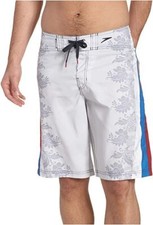 Speedo Men's Swimsuit Board Shorts Axcelerate collection Grey blue red Size 30