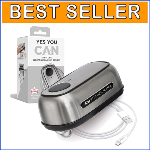 Rechargeable Stainless Steel Can Opener for Effortless Meal Prep - Hands-Free