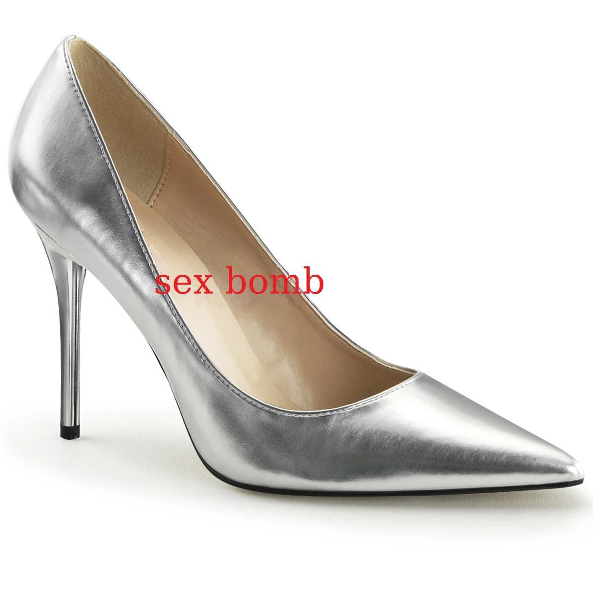 scarpe a punta argento