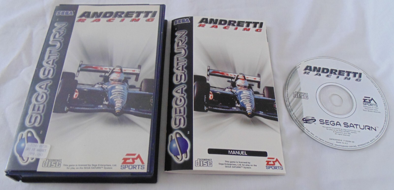 andretti racing authentique version originale sega saturn complet