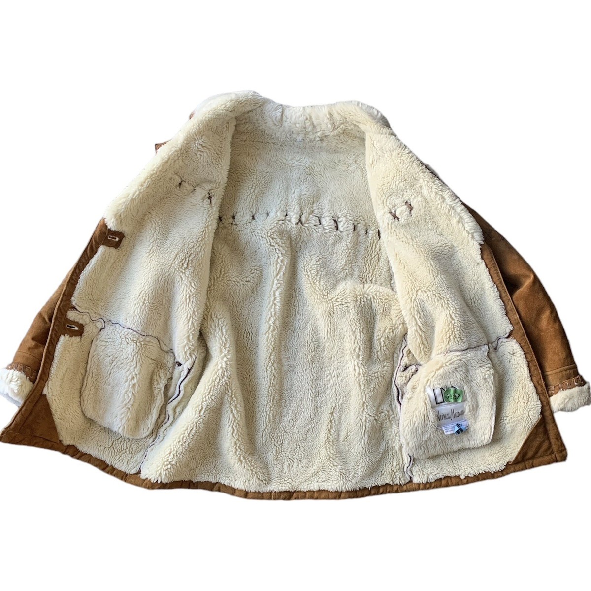 ★Enor★ SUEDELINED SHEARLING COAT IVORY BCWTFUR005 Shearling suede coat | Gap