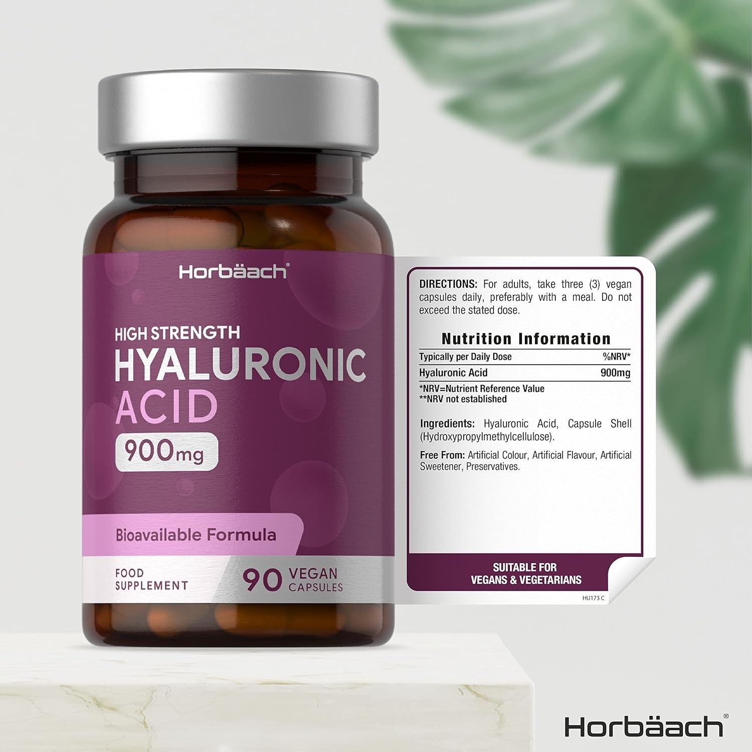 Hyaluronic Acid 900mg 90 Capsules High Strength Vegan by