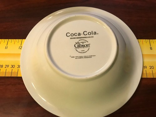 Coca Cola by Gibson Designs Genuine on Red Rim 10" Plates and 8 1/4 Bowls - Picture 11 of 34