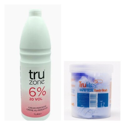 Truzone Creme Peroxid 6% 20 Volumen 1000ml & Rapid Blue Hair Bleach 500G