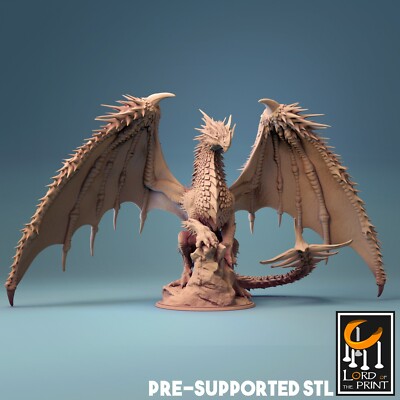 Elder Red Dragon miniature - DnD miniatures RPG dungeons and dragons D&D