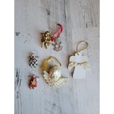 Unique cherub Angel heart star heaven ornament Xmas set