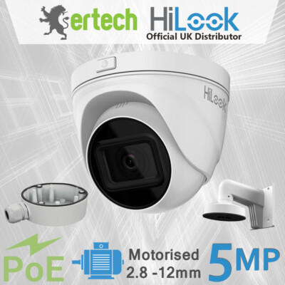 Hikvision HiLook IP PoE 5MP Motor Zoom Varifocal CCTV Turret