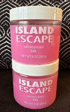   2pk ISLAND ESCAPE AIR FRESHENER GEL ODOR ELIMINATOR HOME BATHROOM PETS RARE  