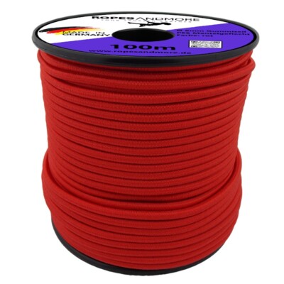 Expanderseil Gummiseil PES Seil Multiflex Ø6mm Spannseil Gummileine Rot 10-100m