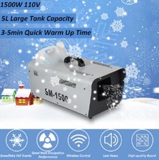 1500W Snow Maker Snowflake Machine Stage DJ Flake Effect W/5L Tank 2 Speed Maker