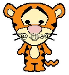 Winnie The Pooh Bebe Tigger Patron De Punto De Cruz Ebay