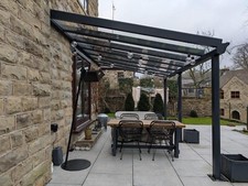 Reynaers Aluminium Veranda 3x3m Glass Roof Canopy PR100 Garden Patio Pergola