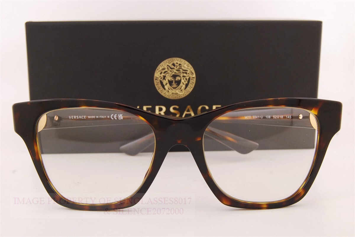 Brand New VERSACE Eyeglass Frames 3341U 108 Havana for Women  display picture 2