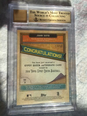 2019 Topps Gypsy Queen Juan soto 直筆サイン（2019 Topps Gypsy 