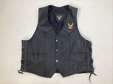 HARLEY DAVIDSON GENUINE LEATHER MOTORCYCLE VEST SIZE XL MADE IN MEXICO