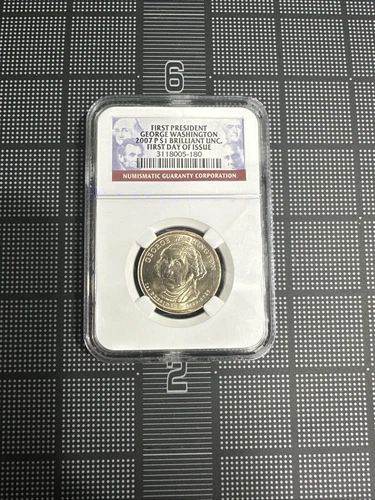 2007-P George Washington $1 Presidential NGC Brilliant Unc First Day of Issue