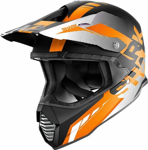 CASCO CROSS ENDURO SHARK VARIAL ANGER NERO ARANCIONE TG M | eBay