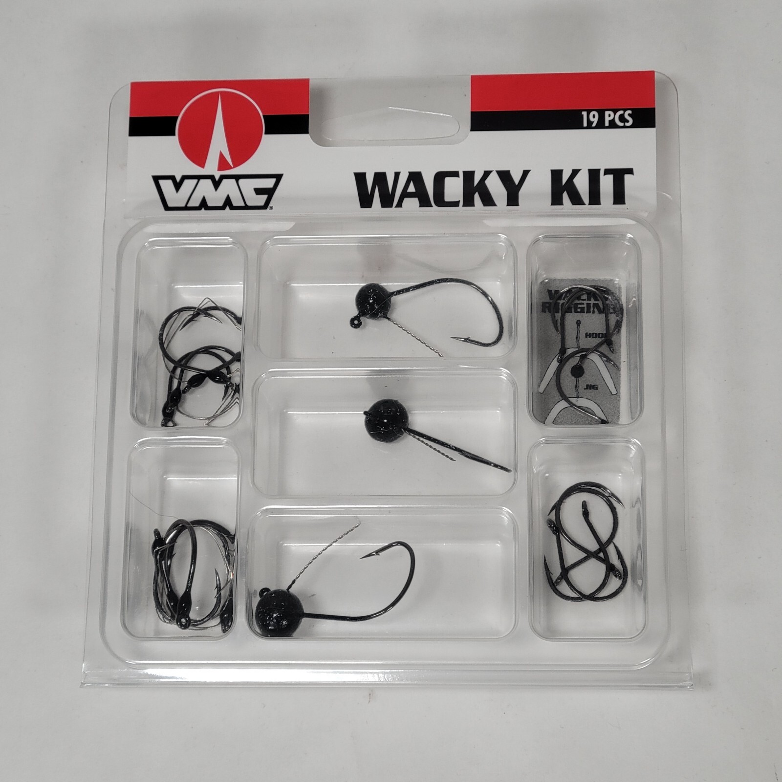 VMC Wacky Rig Kit 19Piece Bass Fishing Terminal Tackle Kit for Soft