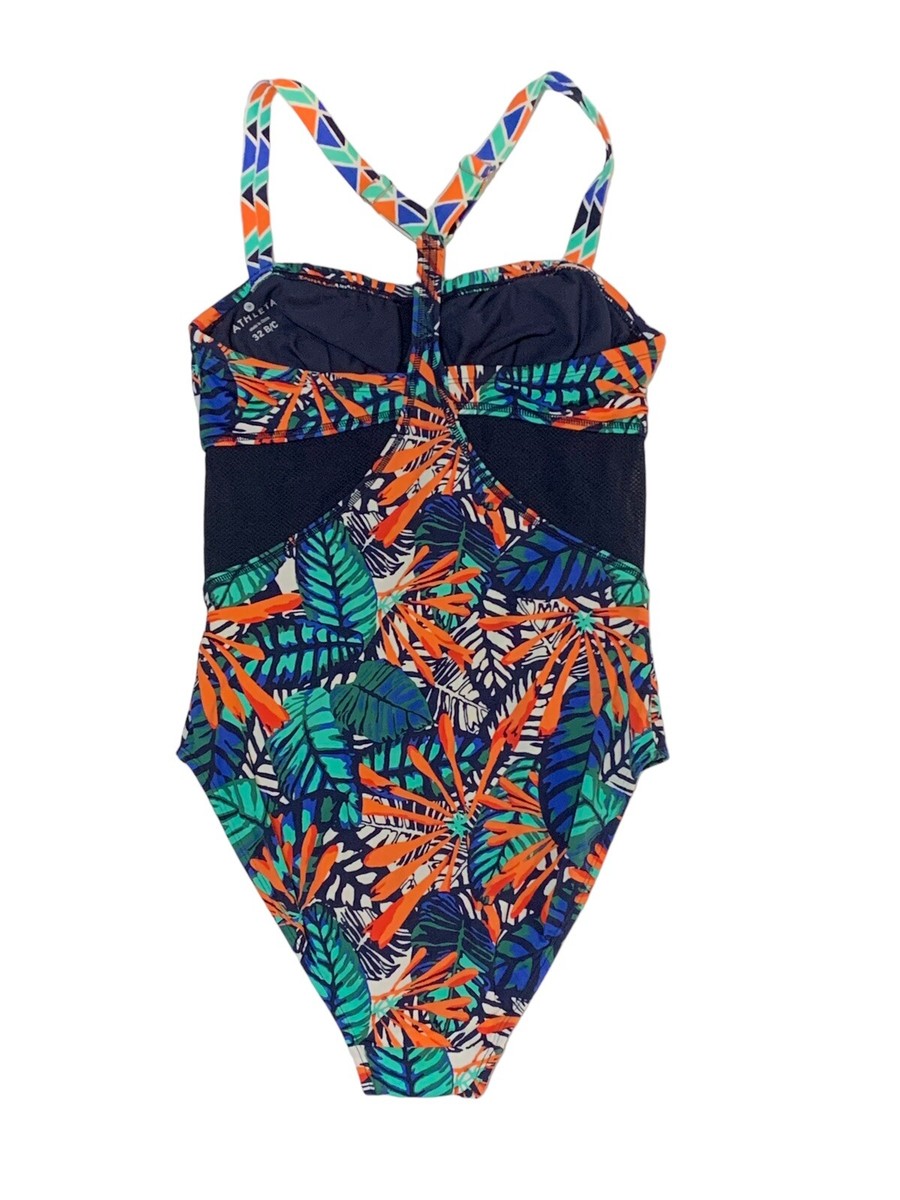 Athleta Hanalei One Piece Swimsuit Size 32B/C $108 Tropical