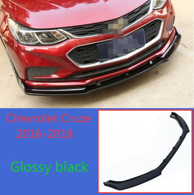 For Chevrolet Cruze 2016-2018 Glossy black ABS Front Bumper Lip