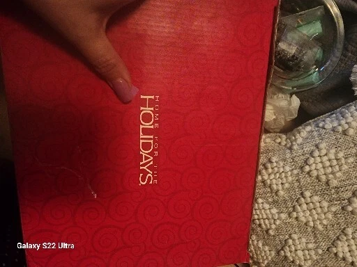 Tarro de galletas SANTA Navidad oro blanco cerámica hogar para las fiestas Santa con caja Foto 3 de 3