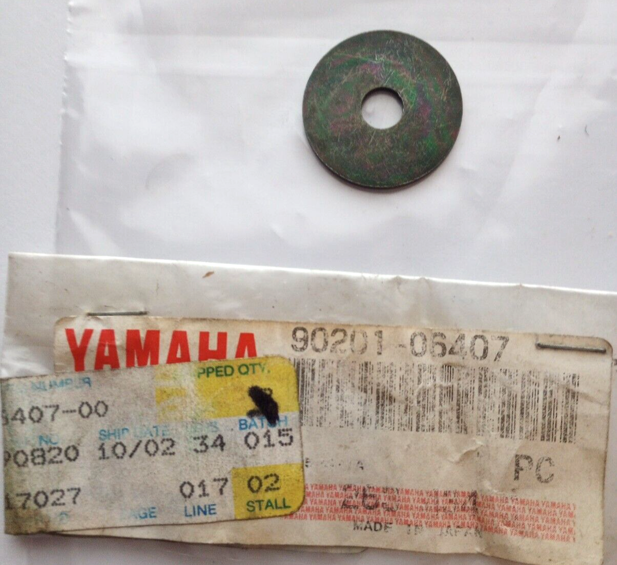 ルチア Yamaha Plate Washer NOS 90201-06407 (L-6668) | eBay