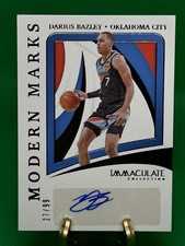2020-21 IMMACULATE COLLECTION MODERN MARKS AUTO #36 DARIUS BAZLEY AUTO #27/99