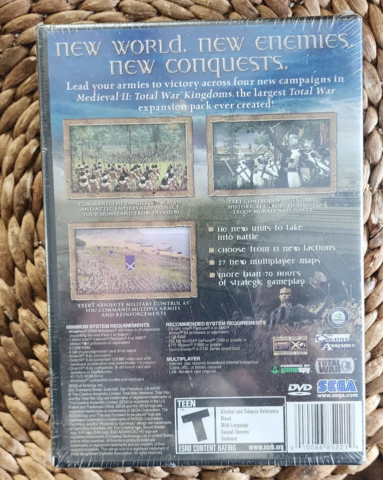 Medieval 2 Total War Kingdoms, 2007, DVD Cased, New & Sealed As Shown - Image 2 of 4