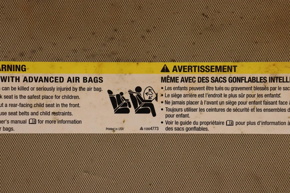 Chevy Tahoe 2015-2020 lado del pasajero delantero derecho parasol tela OEM Foto 4 de 4