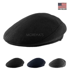 100% Wool Newsboy Cabbie Golf Gatsby Cap Winter Irish Hunting Warm Hat Men Women