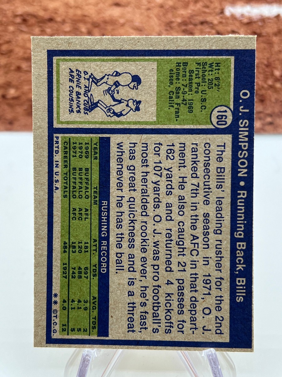 ハドソン　夢まつり'95 パスポート　通帳　凡券　シール　レア　非売品 1972 Topps OJ Simpson HOF Buffalo Bills #160 Football Card | eBay