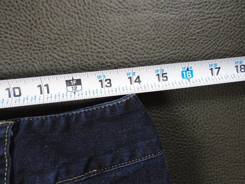 Boston Proper 6 Bootcut Jeans Mid Rise Dark Wash Denim Blue Rhinstone Button - Picture 10 of 12