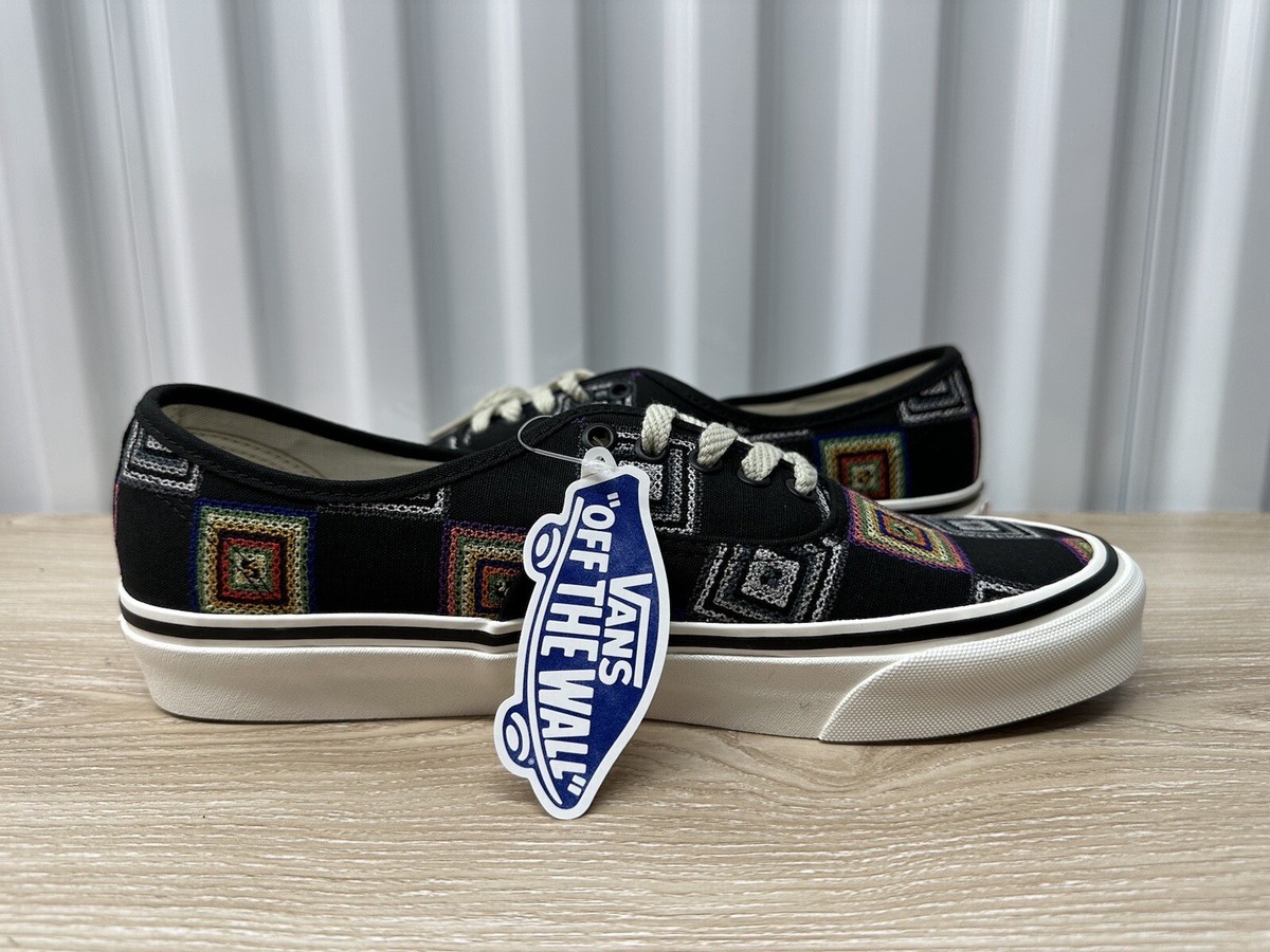 Vans Granny Check Authentic 44 DX Skate Shoes Sneakers Black