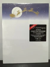 5 Packs of 25 American Greetings Santa Sleigh Computer Stationery - Sealed