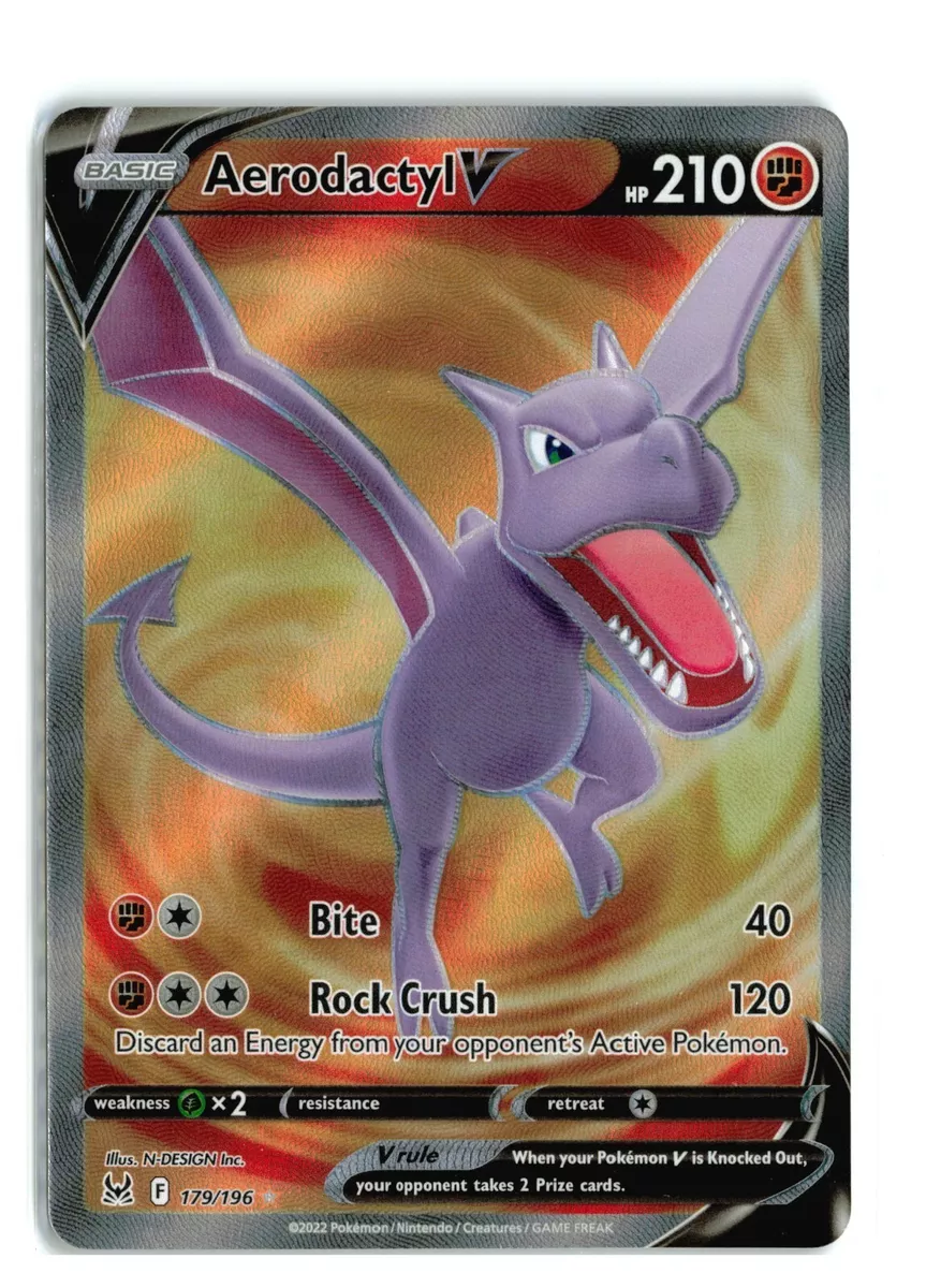  Pokemon - Aerodactyl V - 179/196 Lost Origin Full Art Card :  Toys & Games