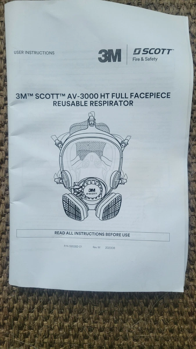 SCOTT AV-3000 MASK WITH NEW RESPIRATOR - MEDIUM - RIGHT SIDE VOICE PORT |  eBay