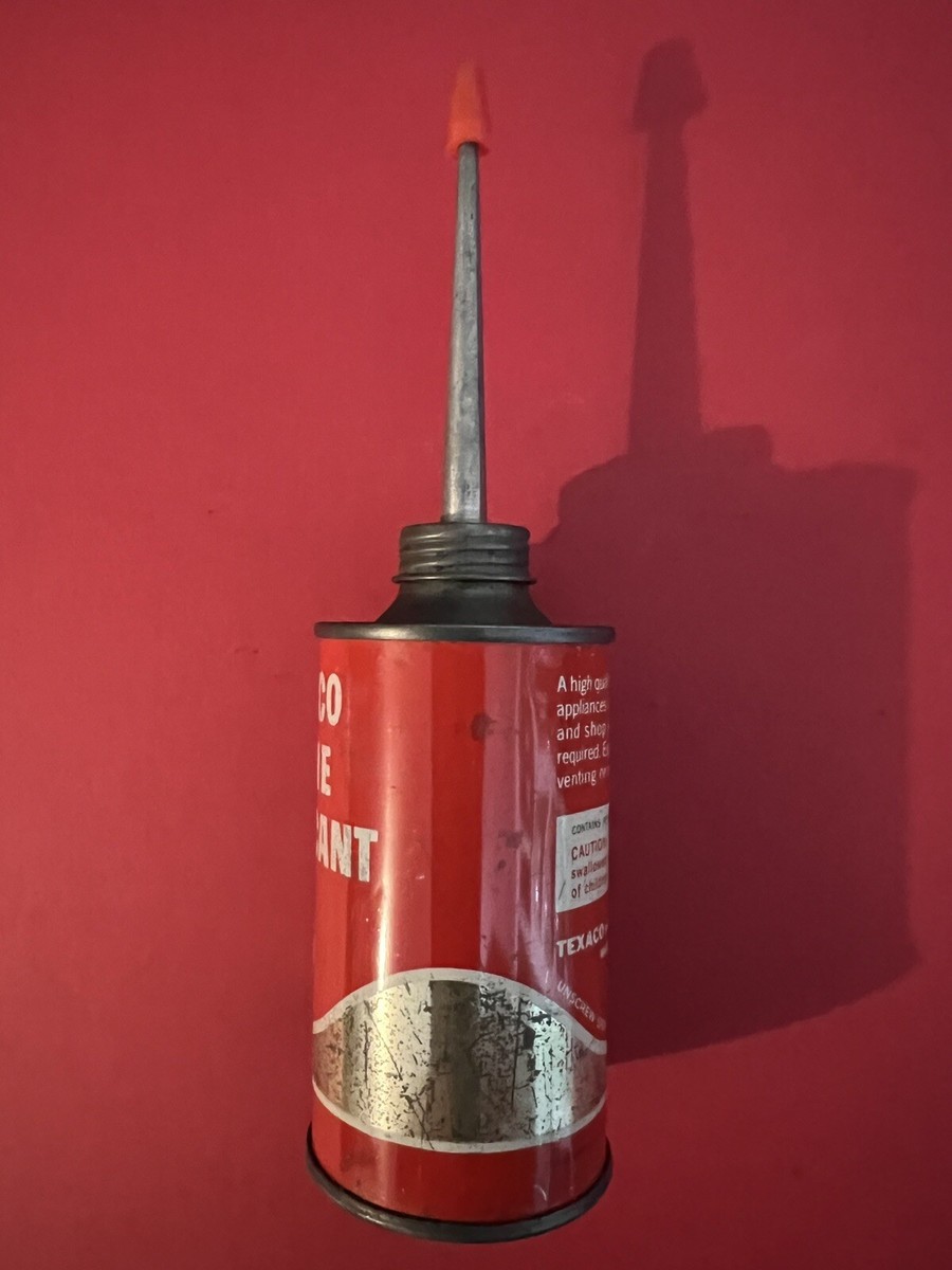 1960's TEXACO HOME LUBRICANT Old Long Metal Spout Oiler Oil Can | eBay